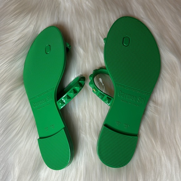Carmen Sol Maria Flat Sandal Size 10 Green - Picture 6 of 11